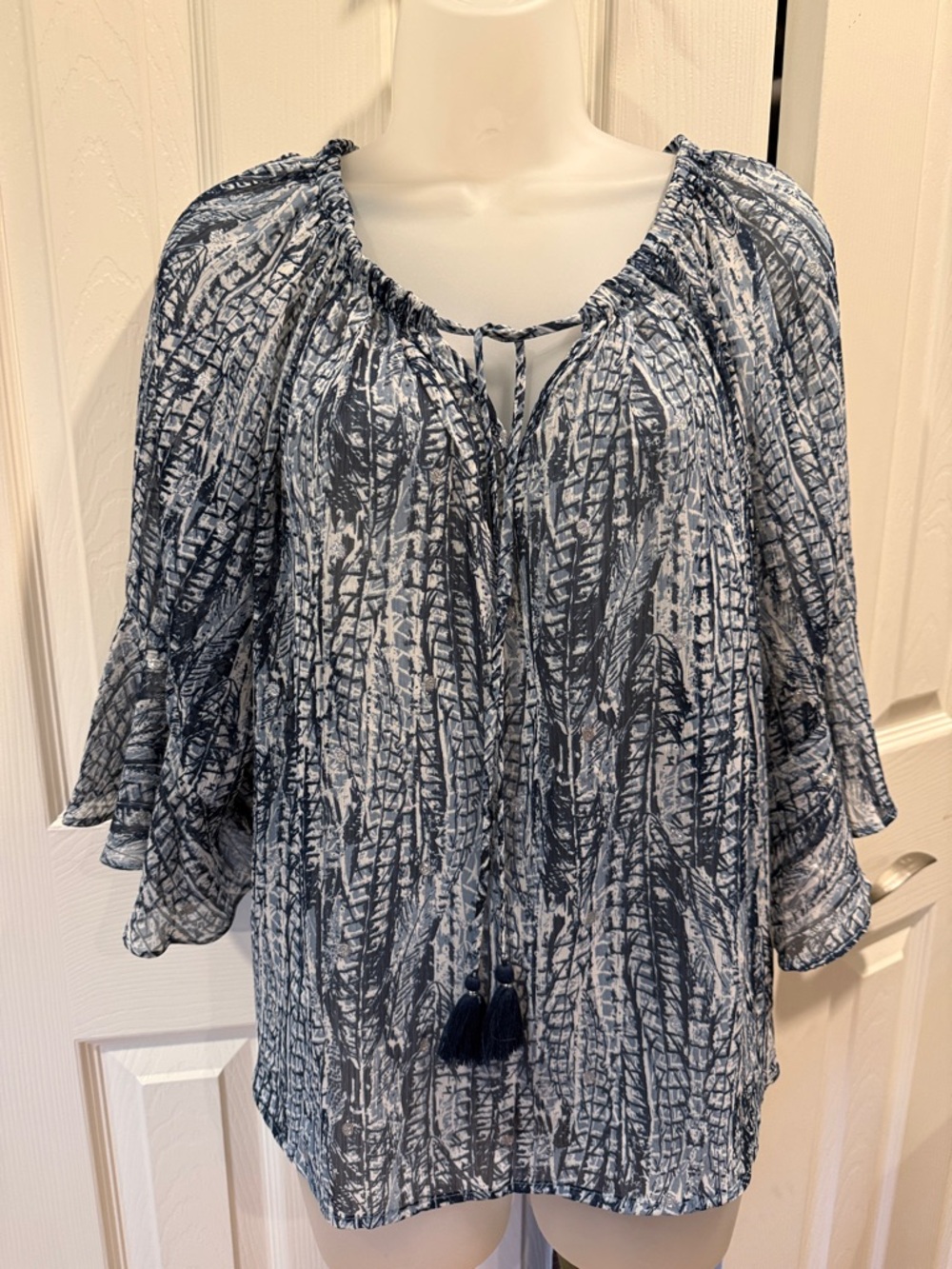 LOVESTITCH sheer blouse, size S in excellent condition